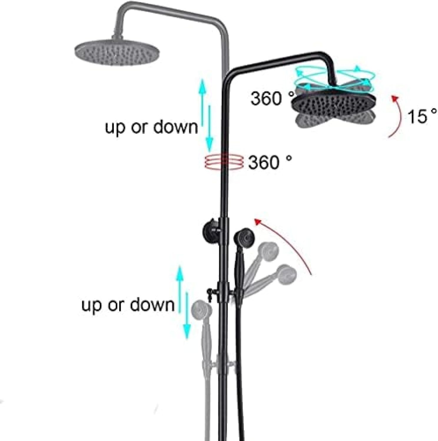 Stainless Steel Showers Luxury Massage Faucets