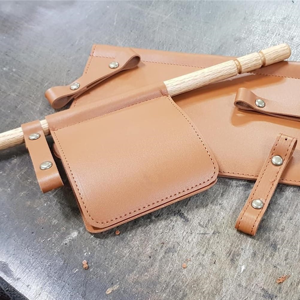 Cabilock Farmhouse Paper Towel Holder Brown Pu Leather Design