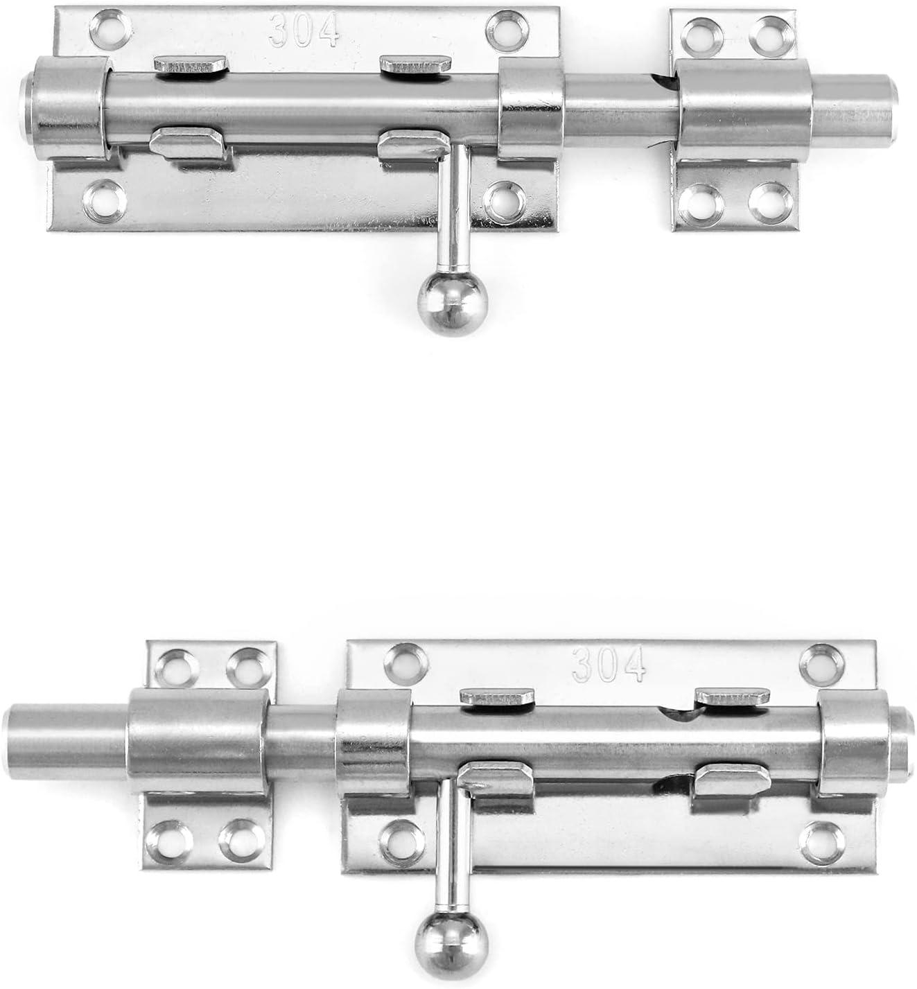 QWORK 8-Pack Sliding Bolt Gate Latch