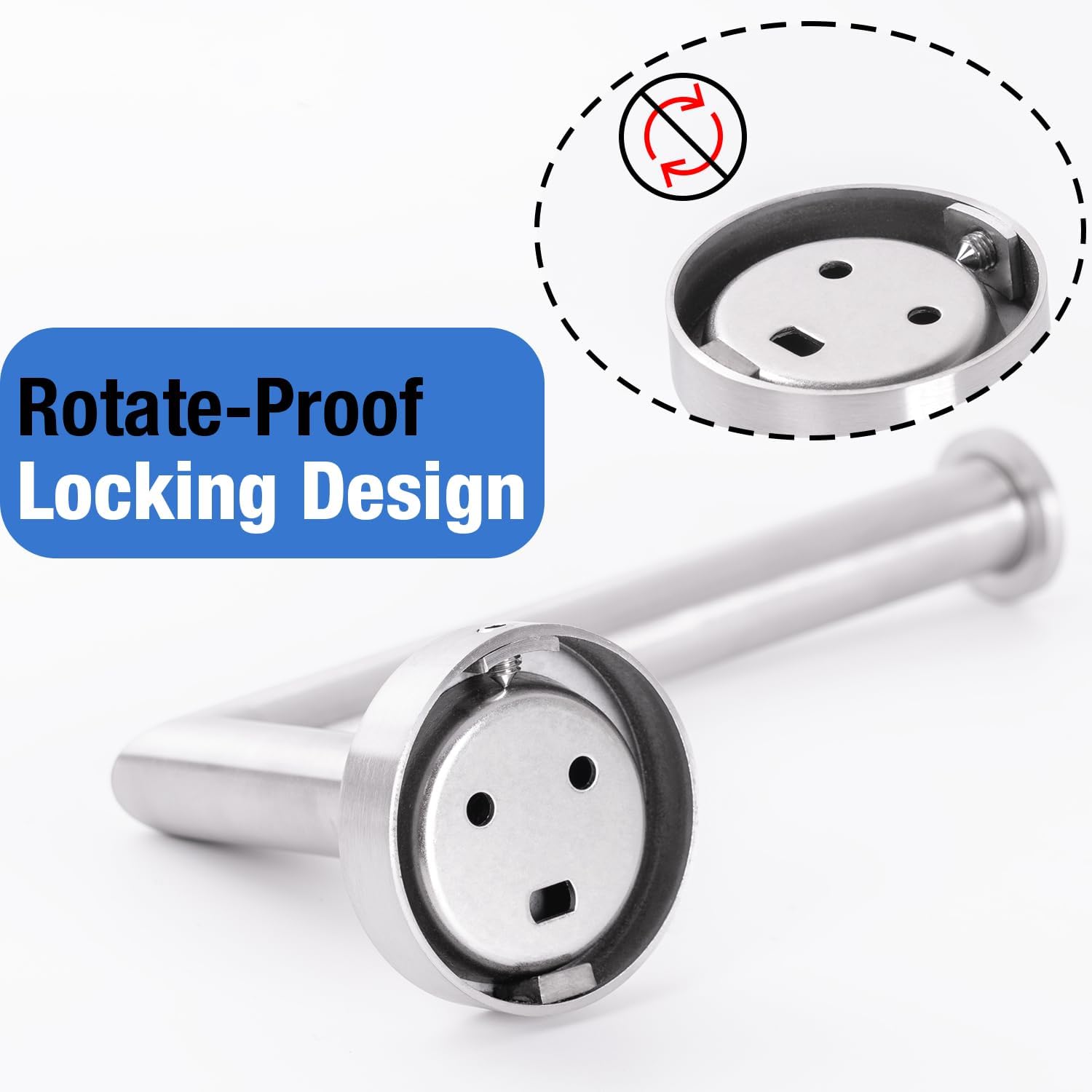 HITSLAMWall-Mount Stainless Steel Toilet Paper Holder