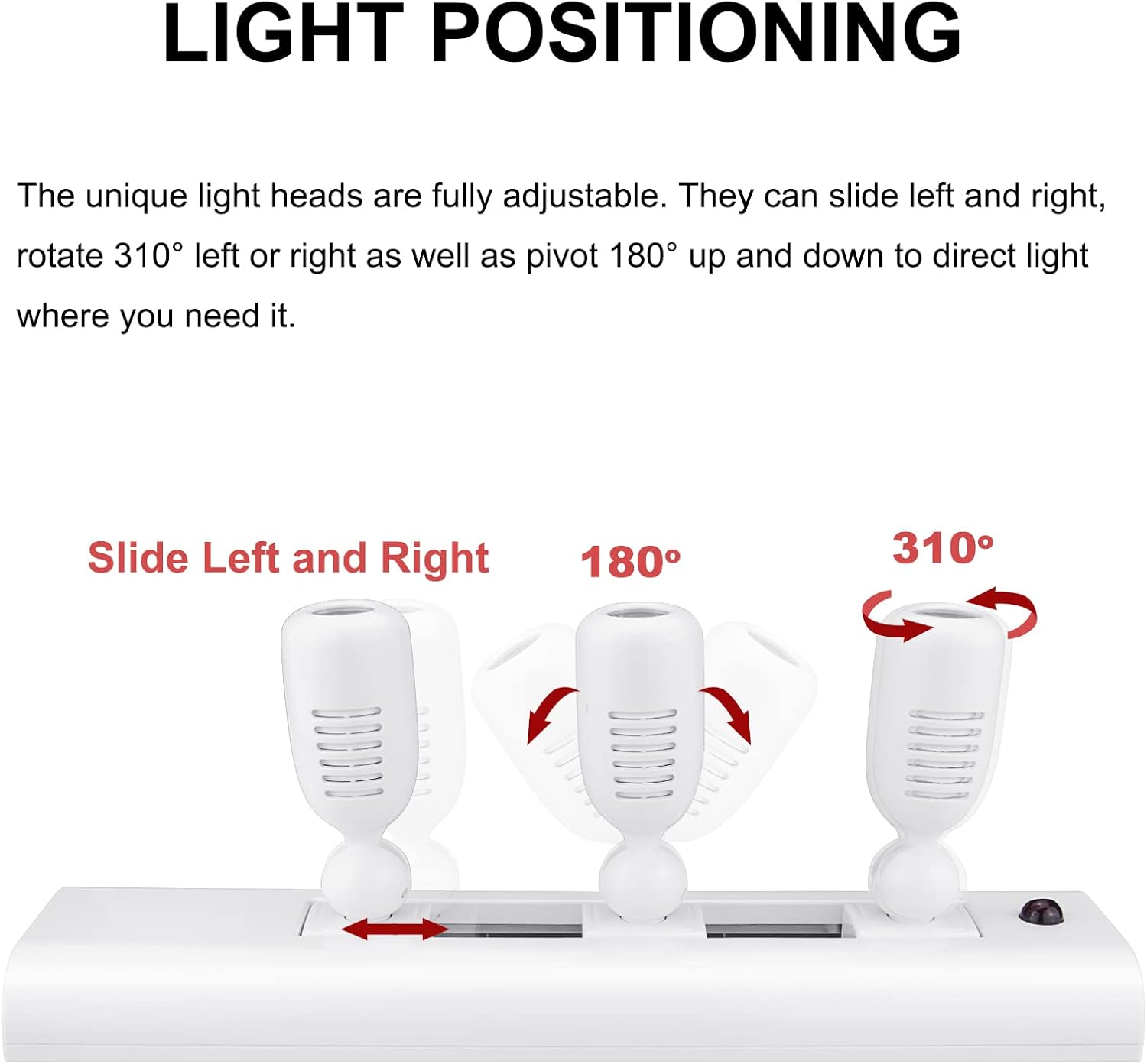 HONWELL Wireless LED Picture Lights with Remote and Rechargeable Batteries