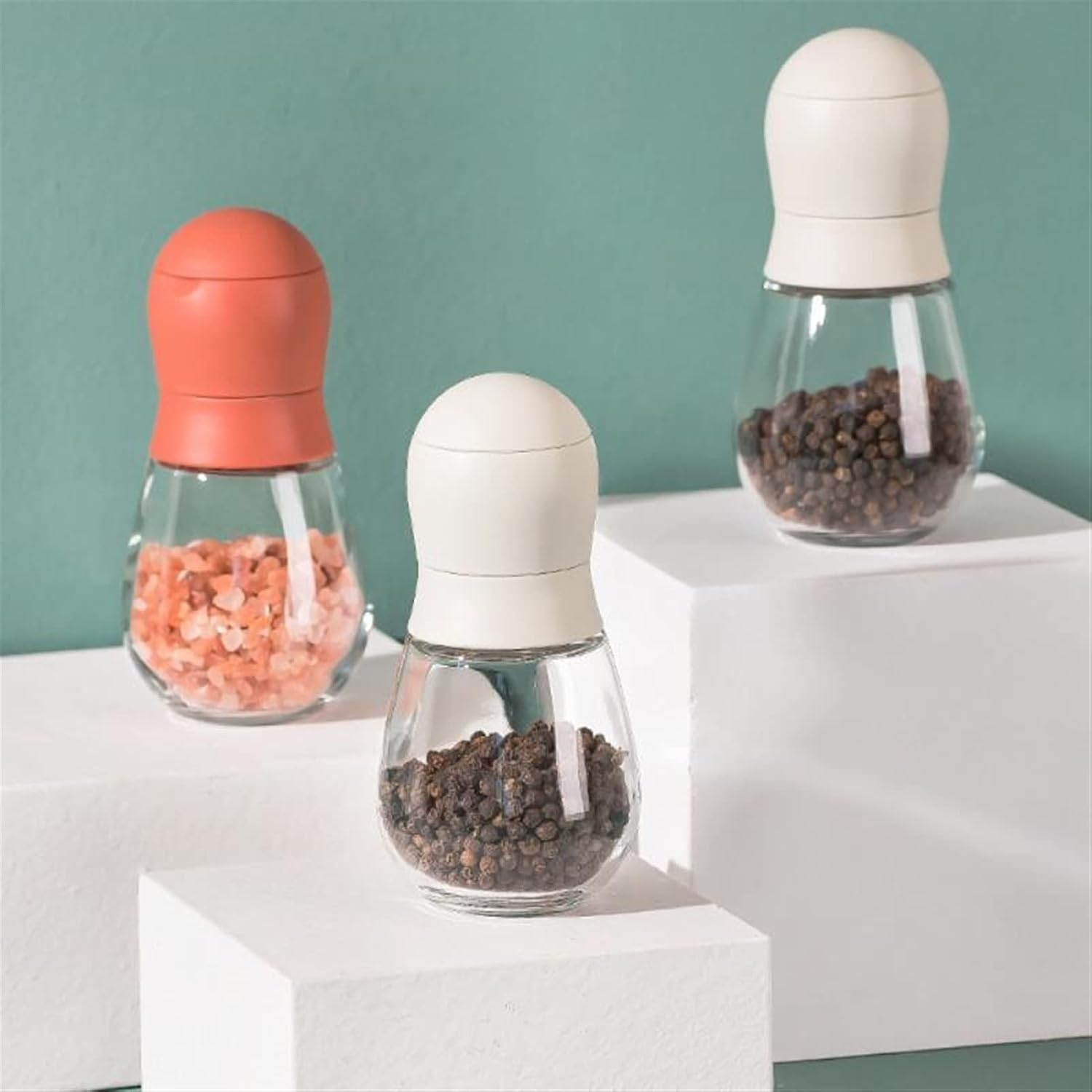 LEIXIUSM Pepper Shakers Set with Salt and Pepper Grinders