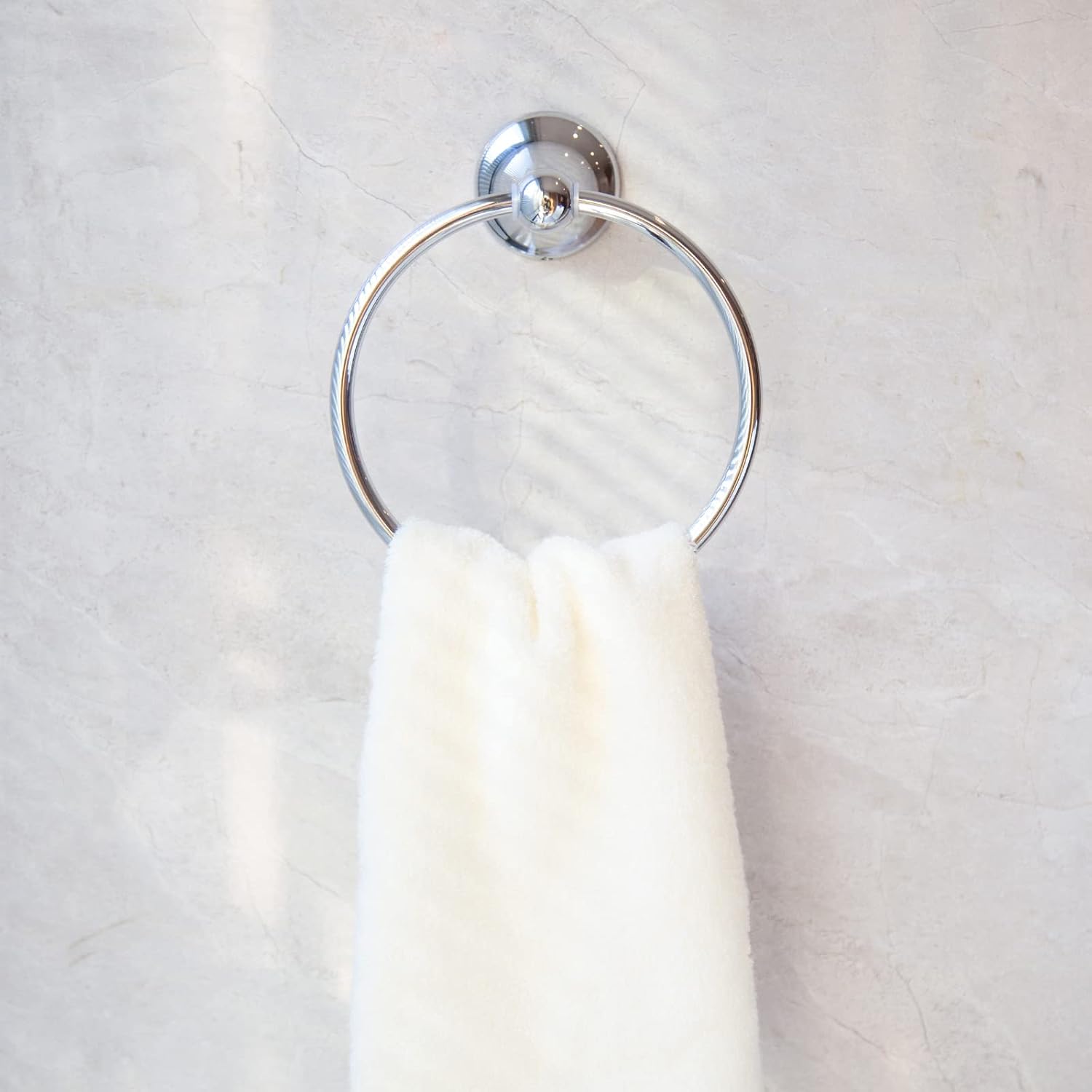 YENZEEN Brushed Nickel Towel Ring for Bathroom Wall Mount Stainless Steel