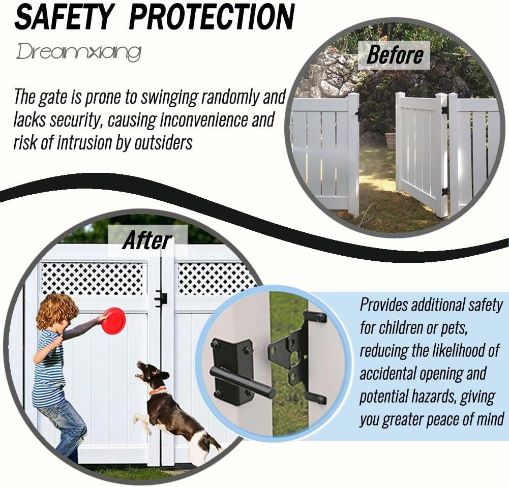 Self-locking Gate Latch