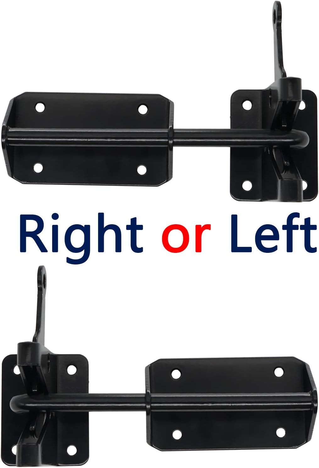 Durable Outswinging Gate Latch with Gravity Security Cable Puller Black