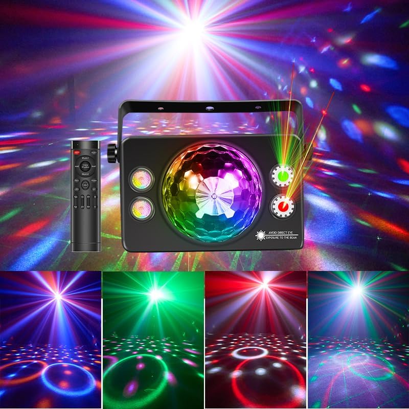 Disco Ball Light with Remote Control and Sound Activation
