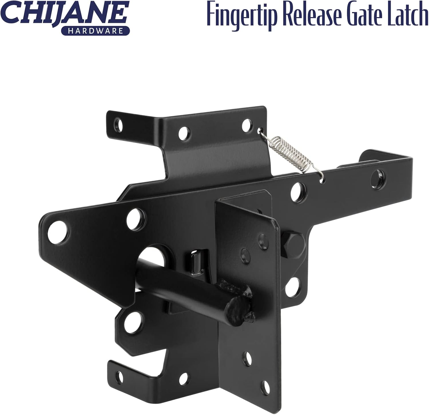 Heavy Duty Outdoor Fence Gate Latch with Black Powder Coat Finish