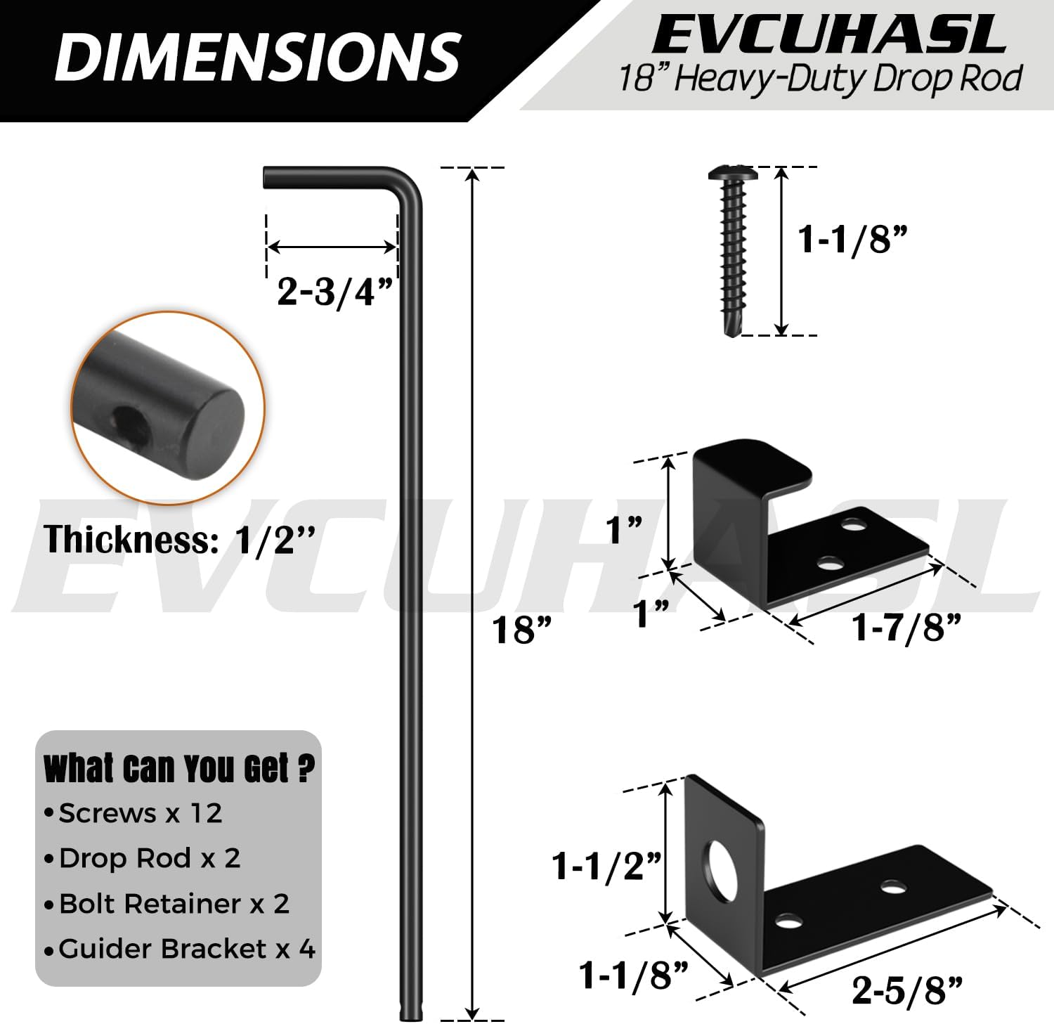 Sturdy 18 Gate Drop Rod for Protecting Your Gate Lid from Movement