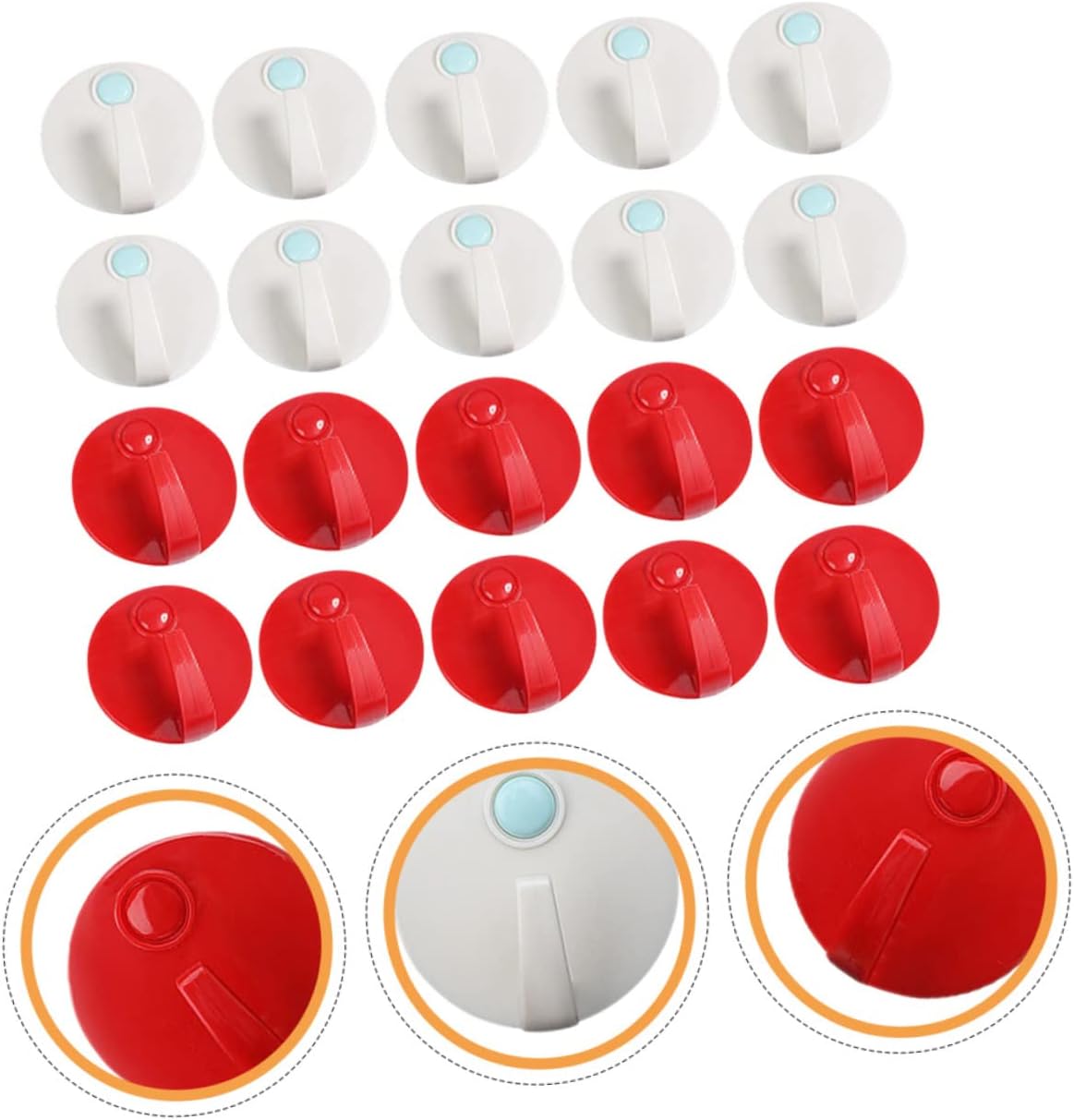 Vaguelly 20Pcs Strong Adhesive Wall Hooks for Bathroom Kitchen Living