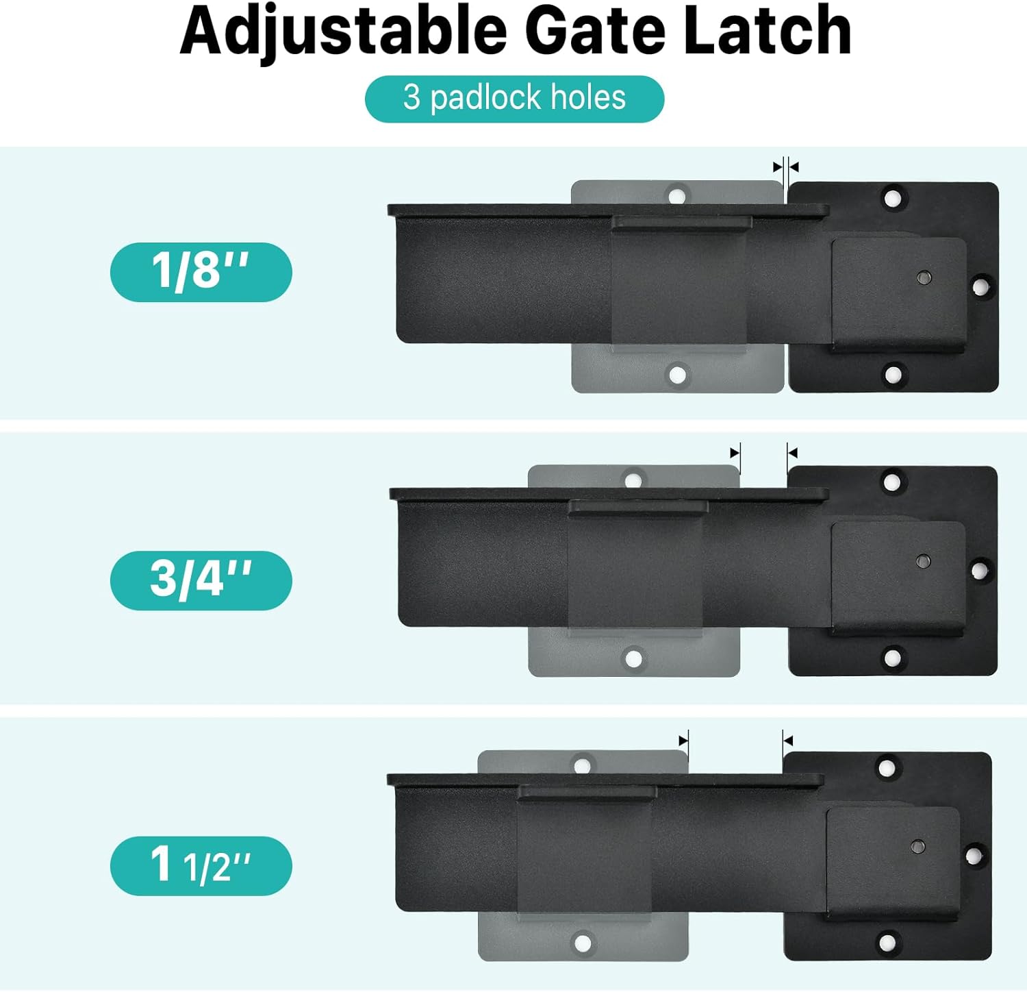 Adjustable Aluminum Alloy Flip Gate Latch Lock