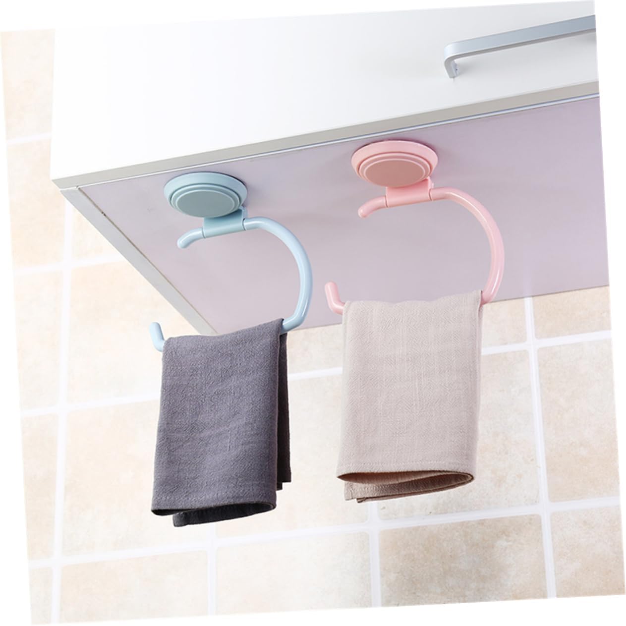 NUOBESTY 1Pc Nail Wall-Mounted Tissue Paper Holder Nordic Blue Design