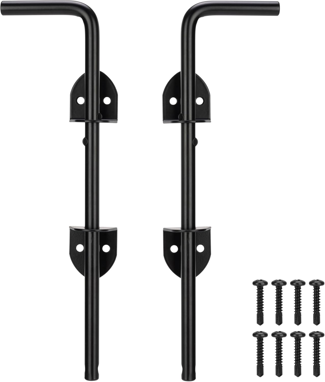 12 Cane Bolt Heavy Duty Drop Rod Gate Stopper Hardware Black Finish