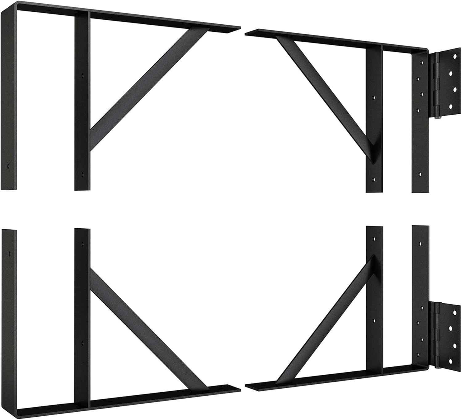 Heavy-Duty Anti-Sag Gate Bracket Set Stainless Steel Precision-Welded Hinges