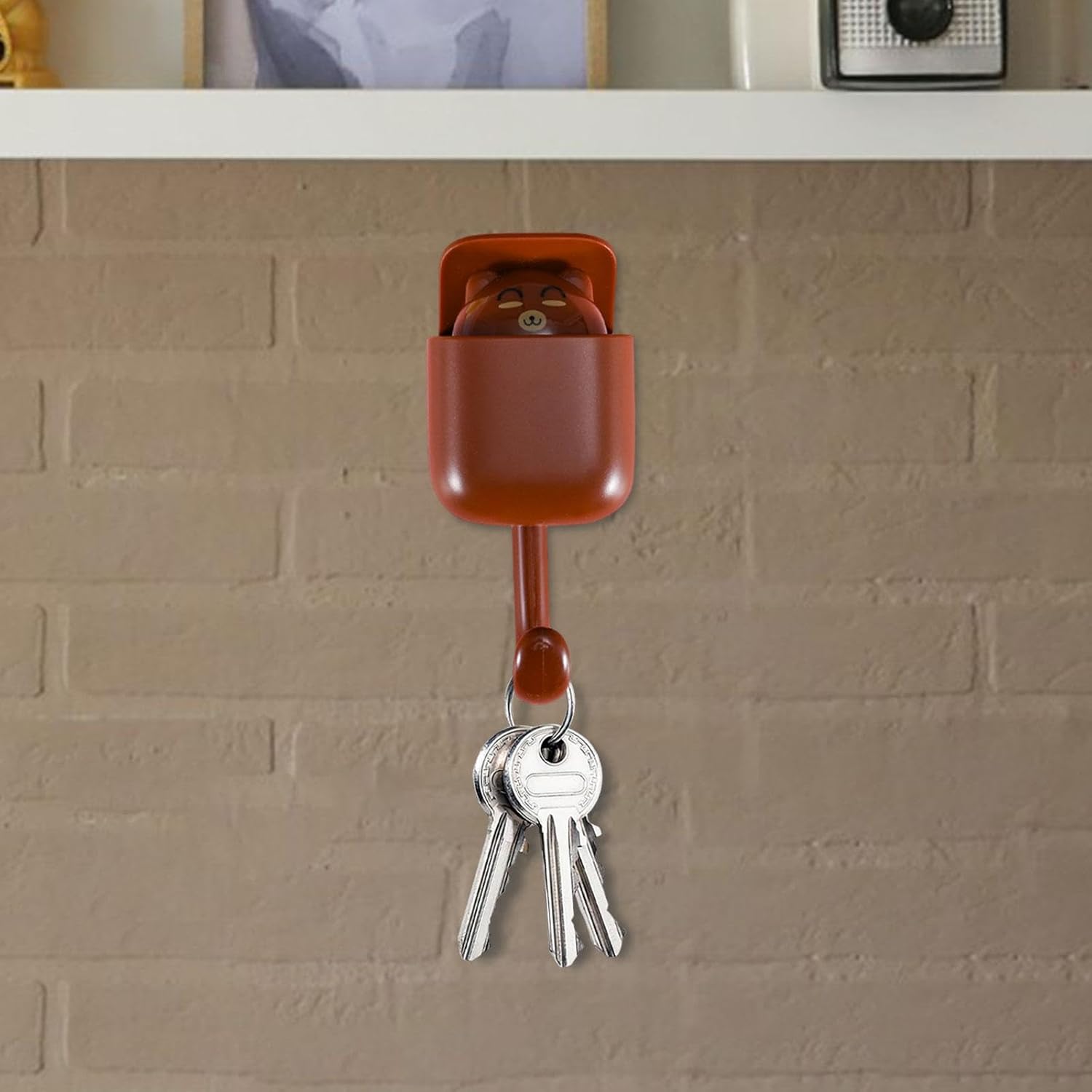 Brown Bear Key Hook Organizer for Entryway Storage 1