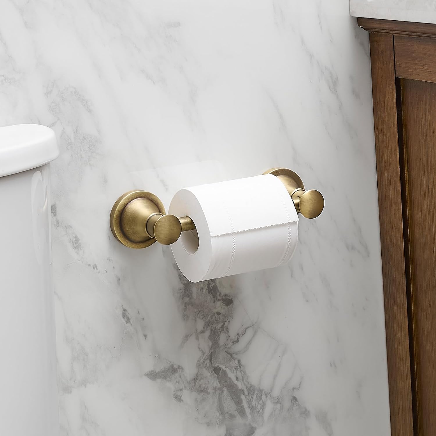 Sturdy Rust-Resistant Wall-Mounted Toilet Paper Holder