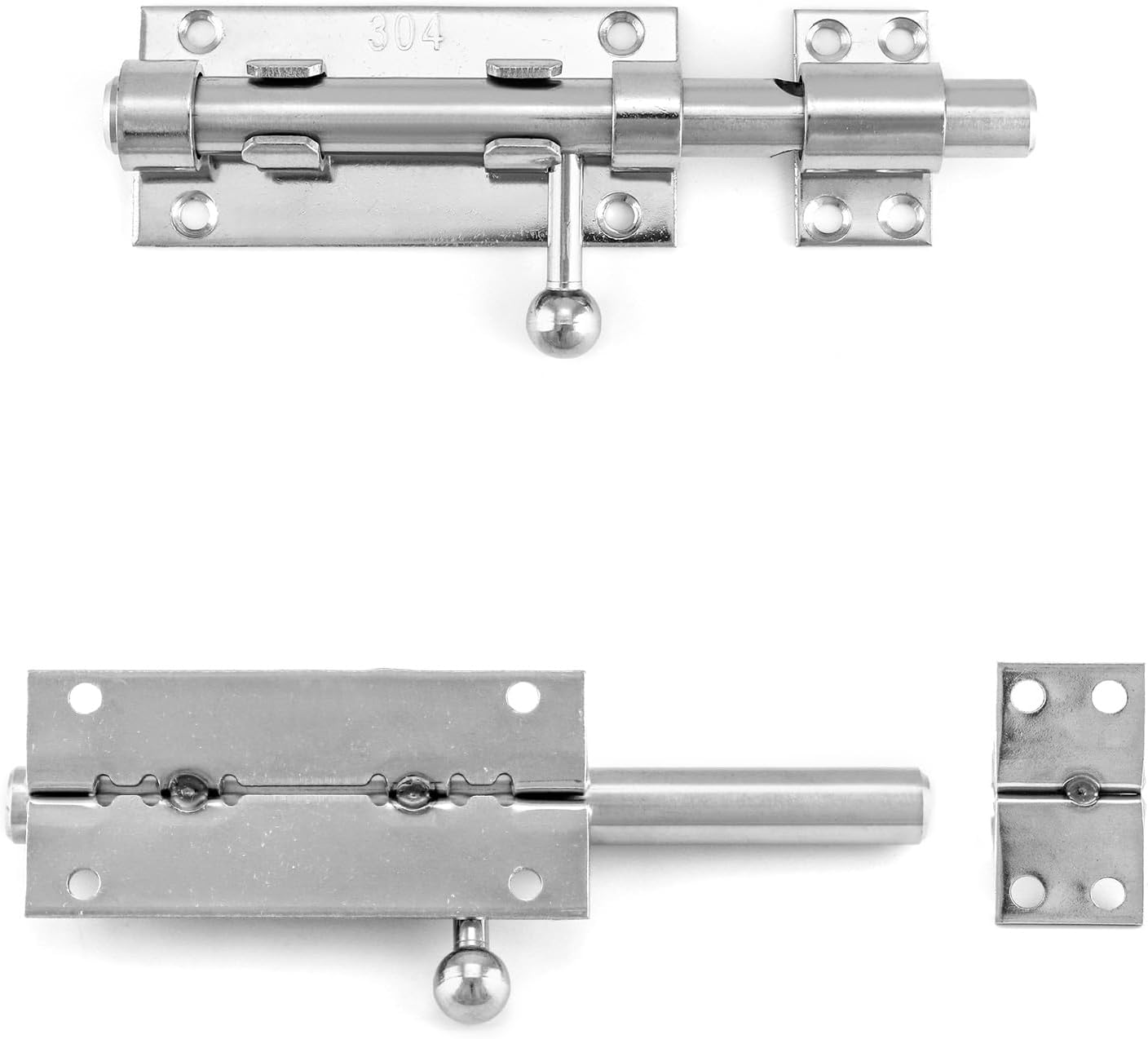 QWORK 8-Pack Sliding Bolt Gate Latch