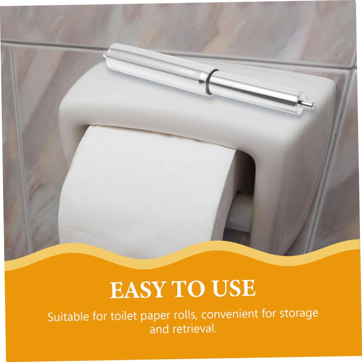 OSALADI 4 Pack Toilet Paper Holder Rods with Retractable Spring
