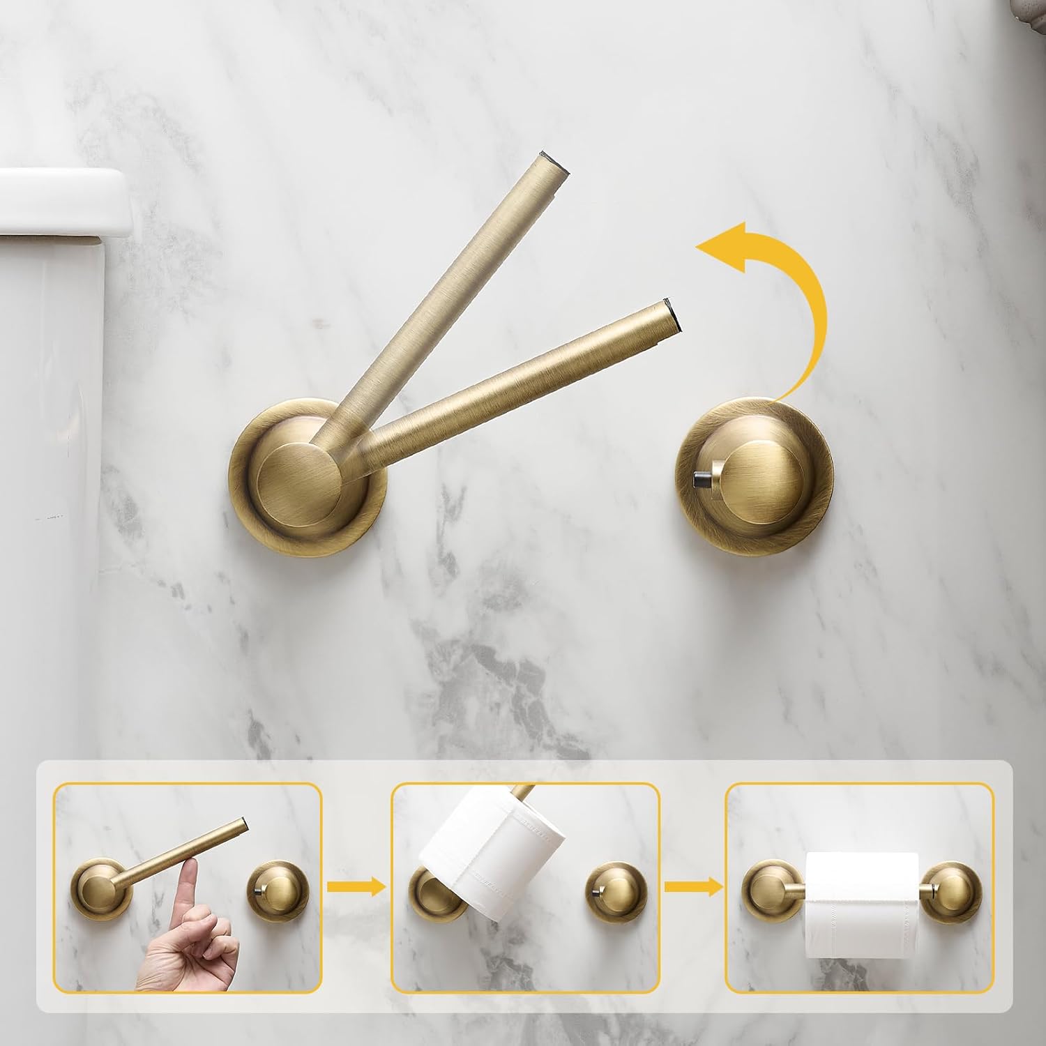 Sturdy Rust-Resistant Wall-Mounted Toilet Paper Holder
