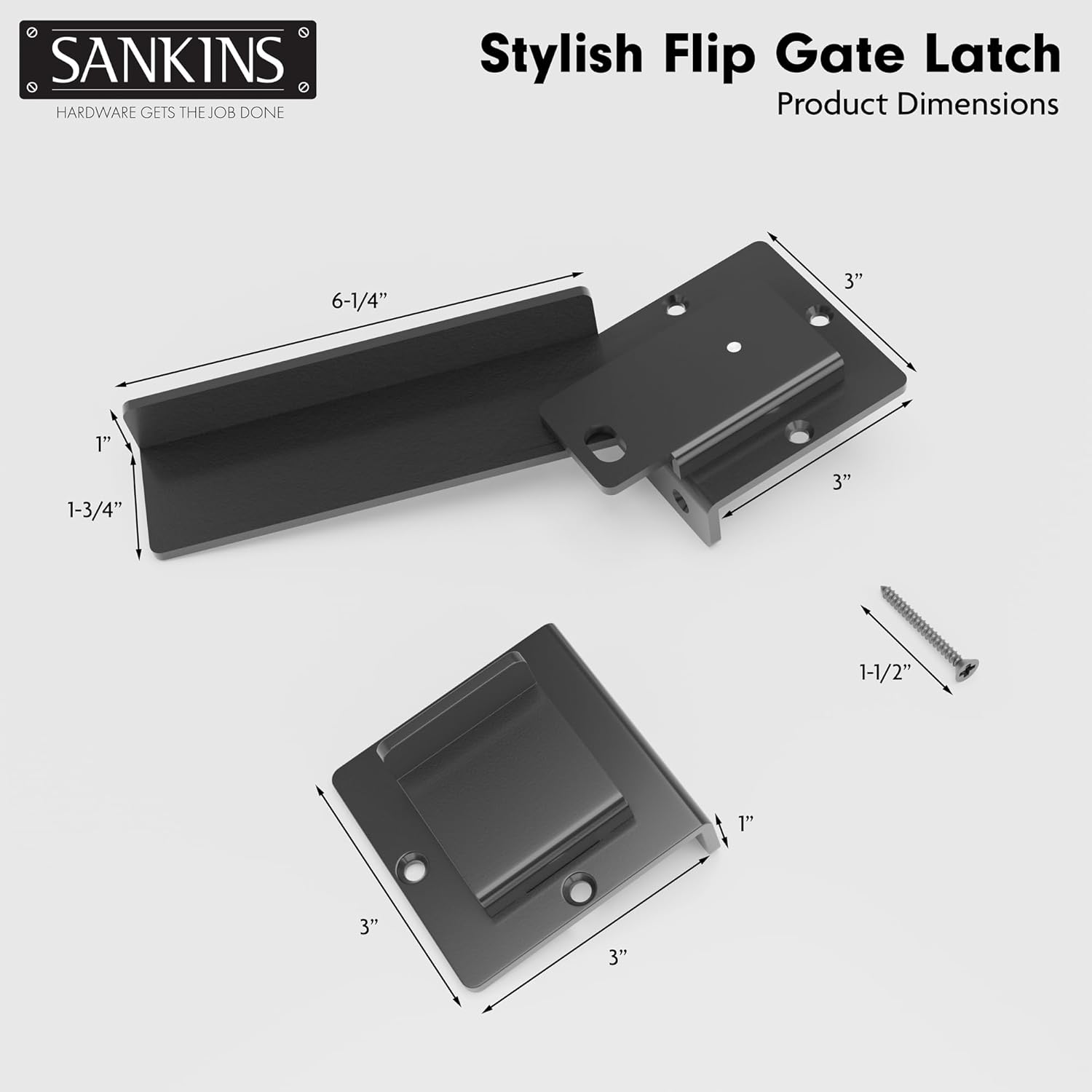 Heavy Duty Flip Gate Latch for Outdoor Use