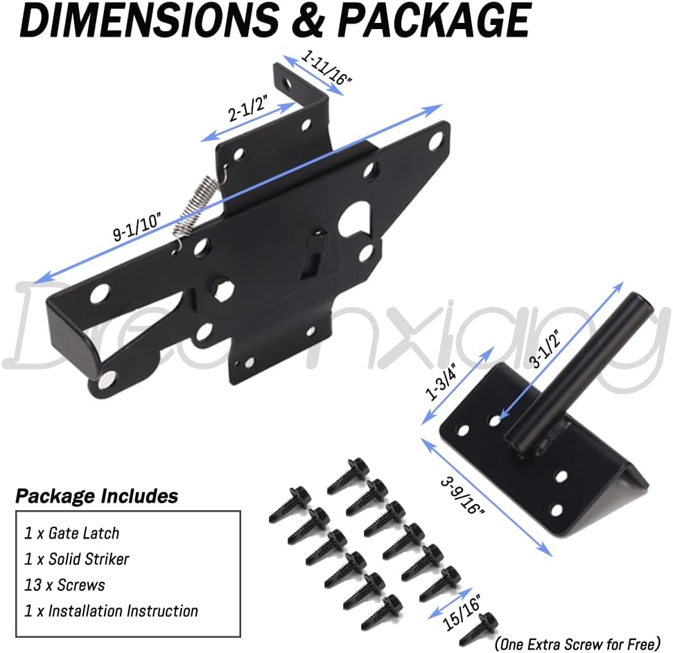Self-locking Gate Latch
