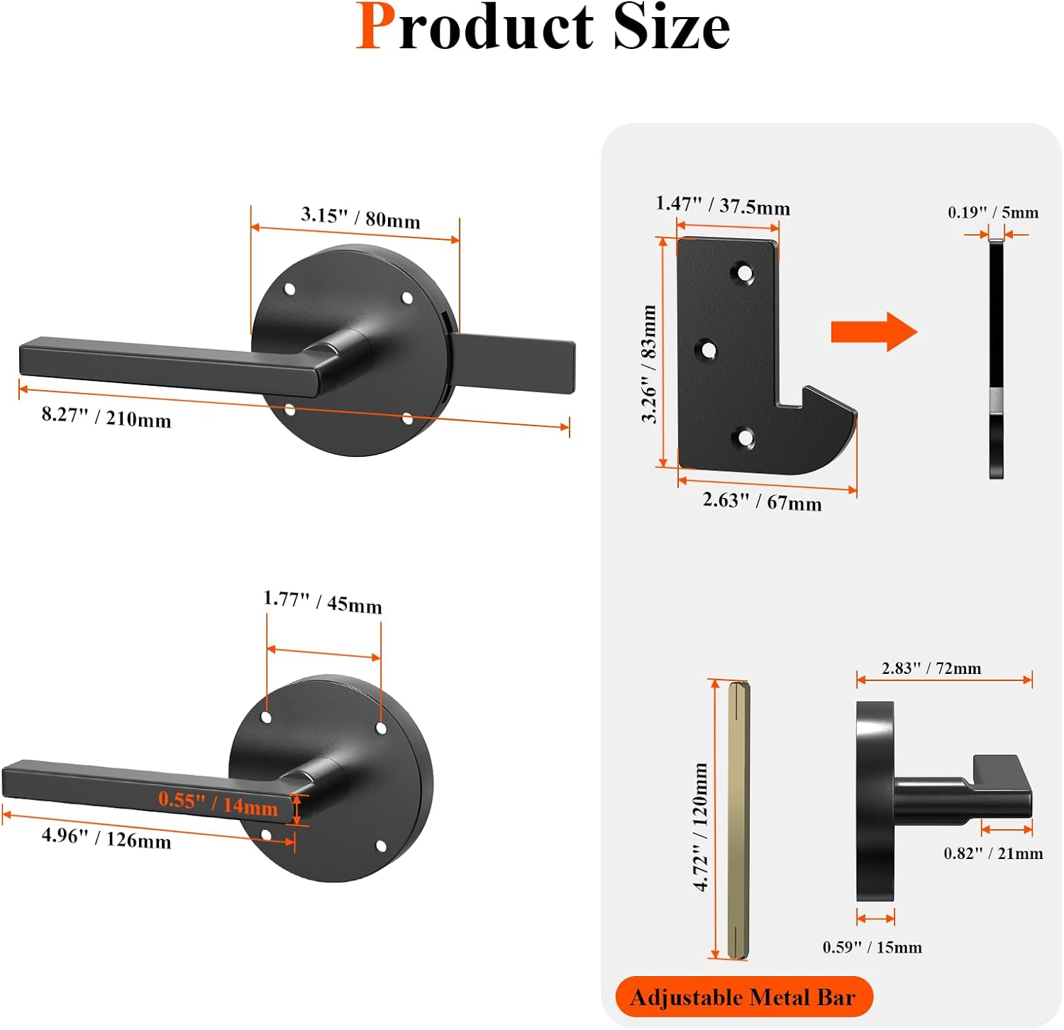 High-Quality Double-Sided Gate Latch for Wooden Fences More