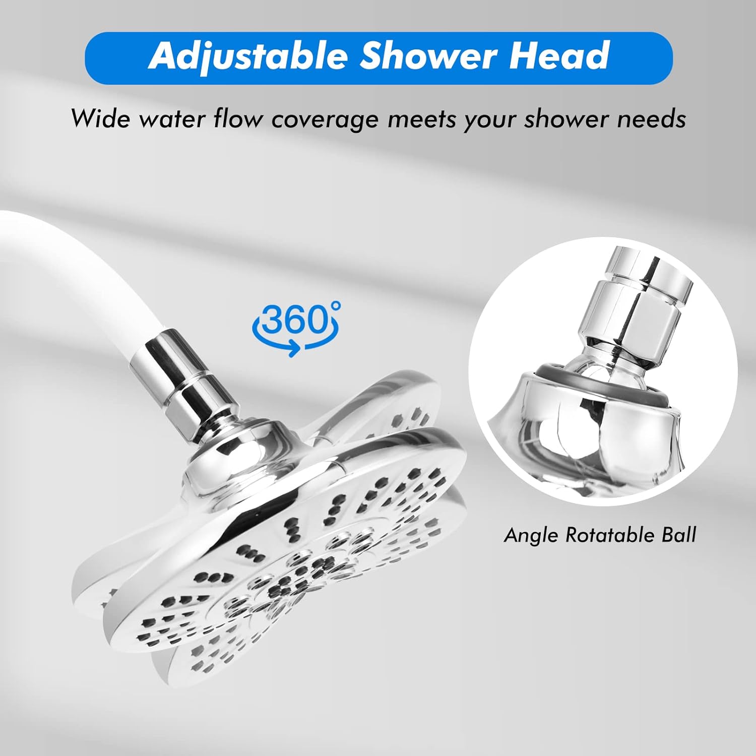 Luxury Handheld Shower Head with Rainfall Option