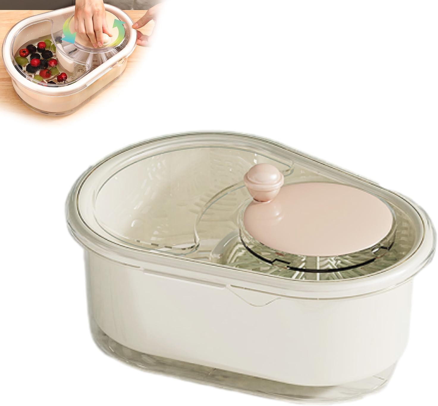 OOGKA Fruit Cleaner Spinner with Brush 1