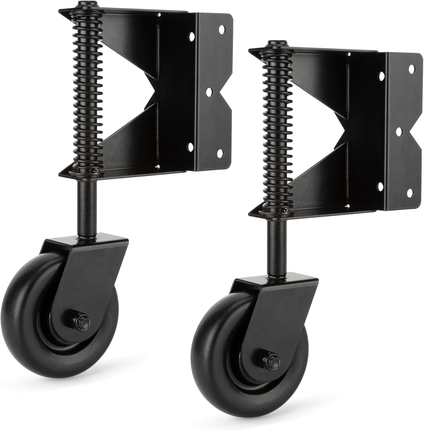 Hillmaster 4-Inch Gate Wheel Caster Kit for Wooden Fences
