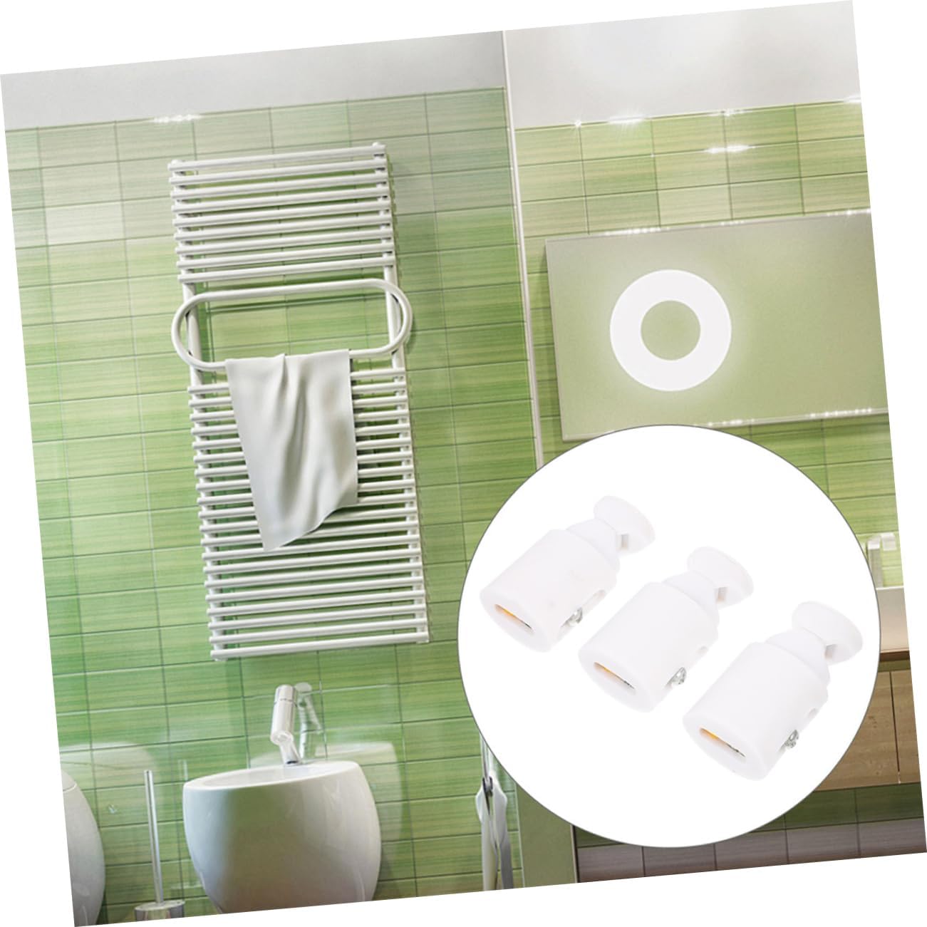 Hohopeti Bathroom Shower Hooks Set of 3 Space-Saving Towel Holders