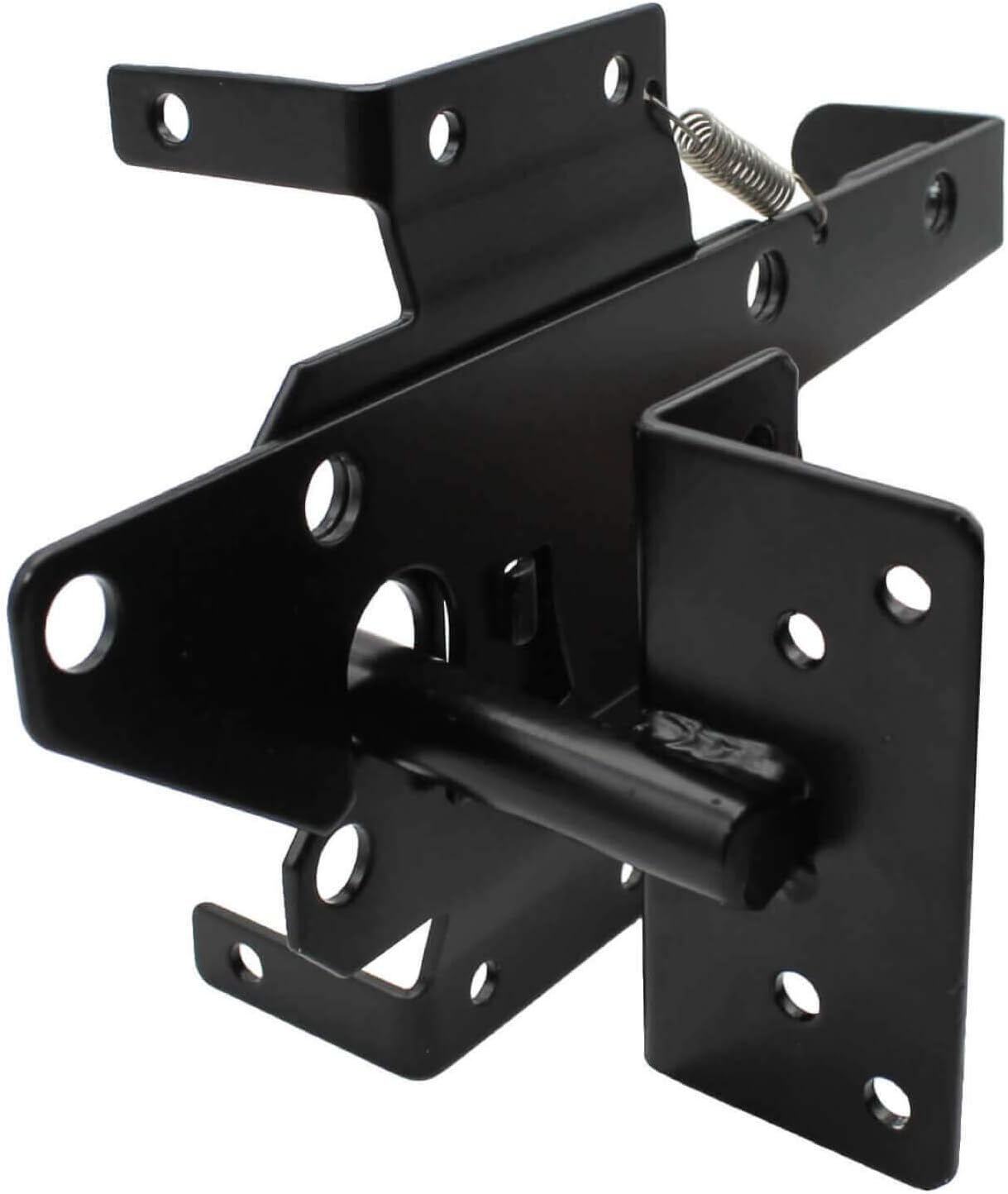Sturdy Black Vinyl Gate Latch with Mounting Hardware