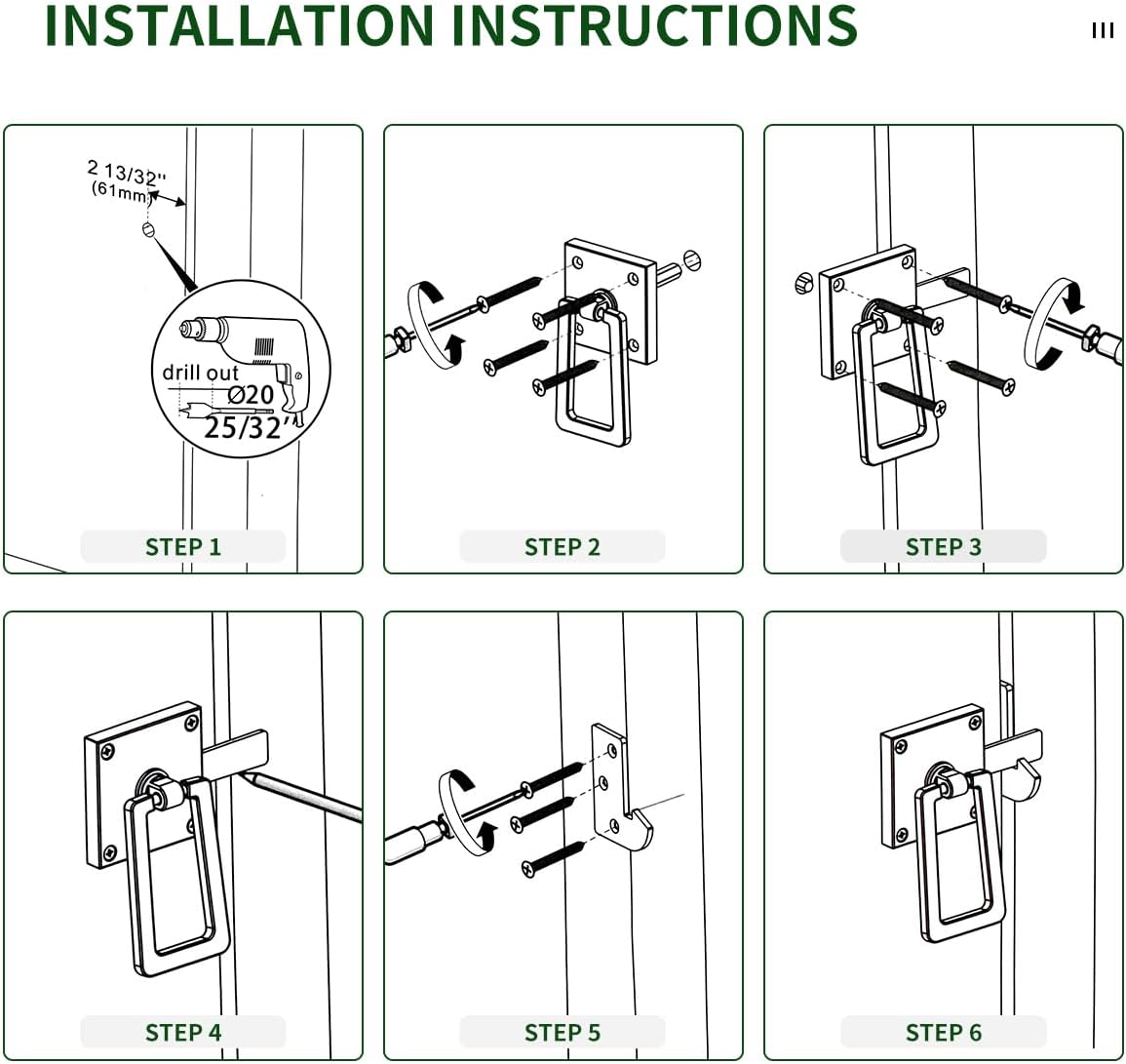 Quick Order - Heavy Duty Double Side Gate Latch with Black Powder Coating