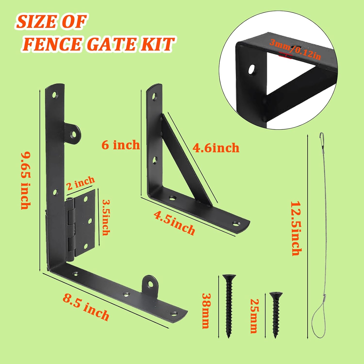 10-Point Fence Gate Kit by YGPHO