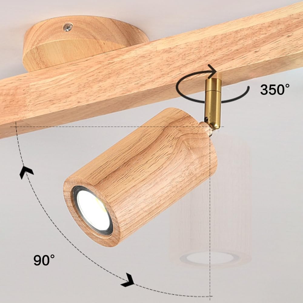 Modern LED Wood Ceiling Spotlight Kit for Kitchen and Bedroom