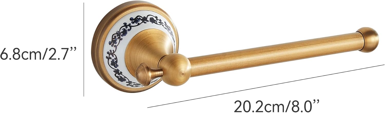 Toilet Paper Holder with Porcelain Design