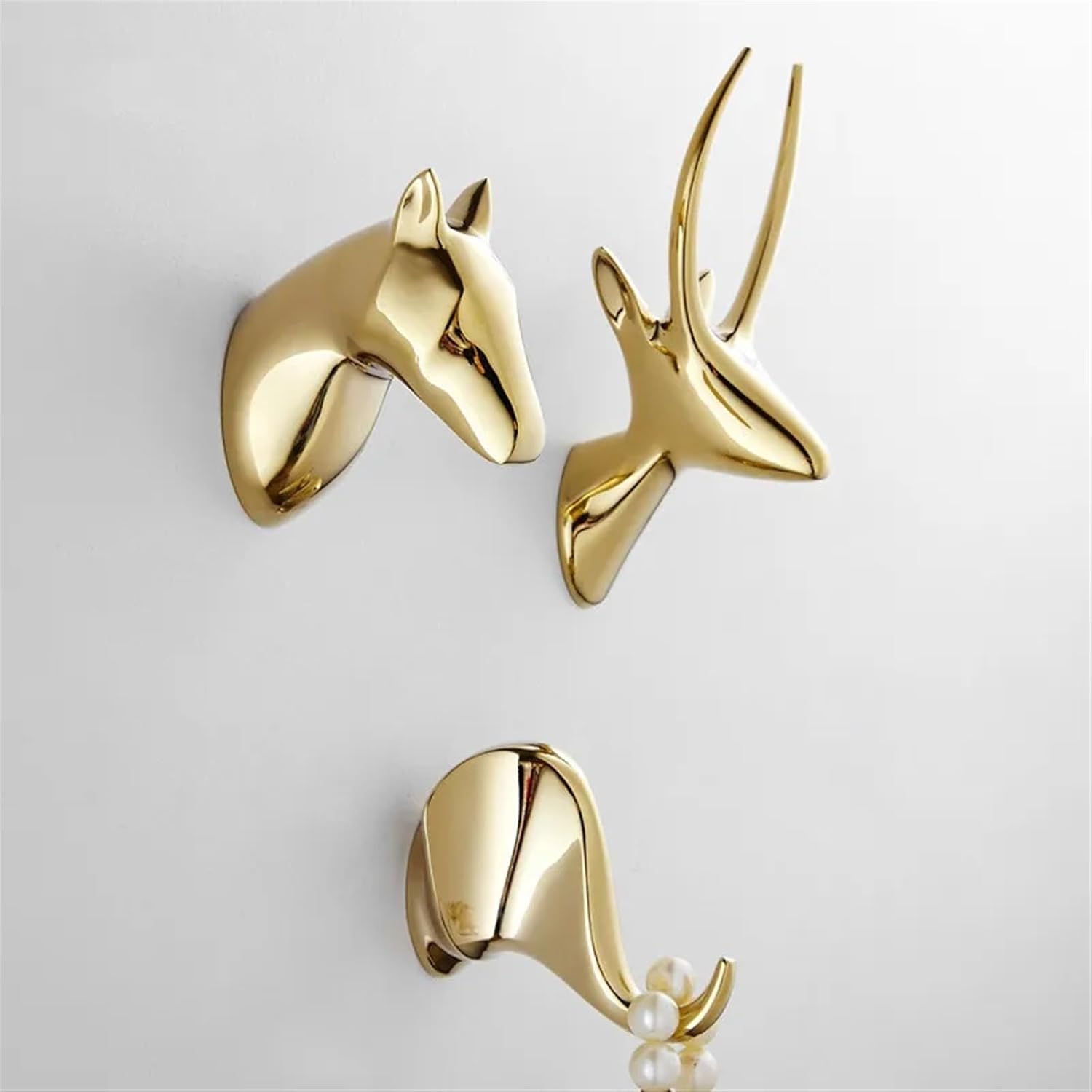 White Chrome Robe Hook Wall Mount 1Pcs