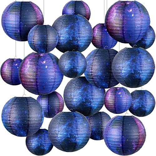 Hortsun Galaxy Print Paper Lanterns 20 Pack