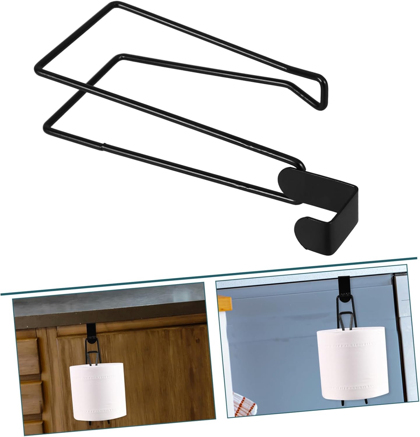 Stylish Wall-Mounted Toilet Paper Holder Black