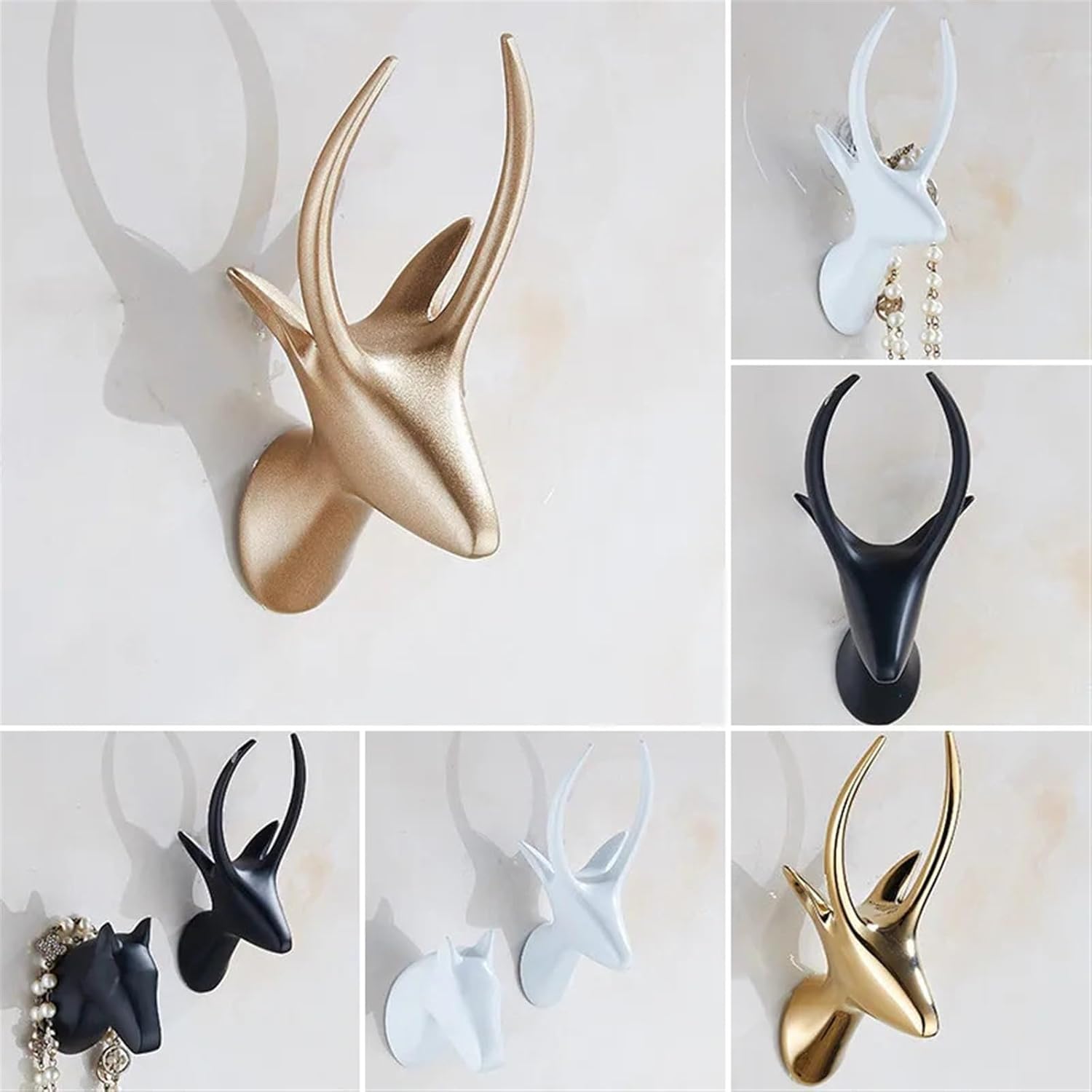 White Chrome Robe Hook Wall Mount 1Pcs