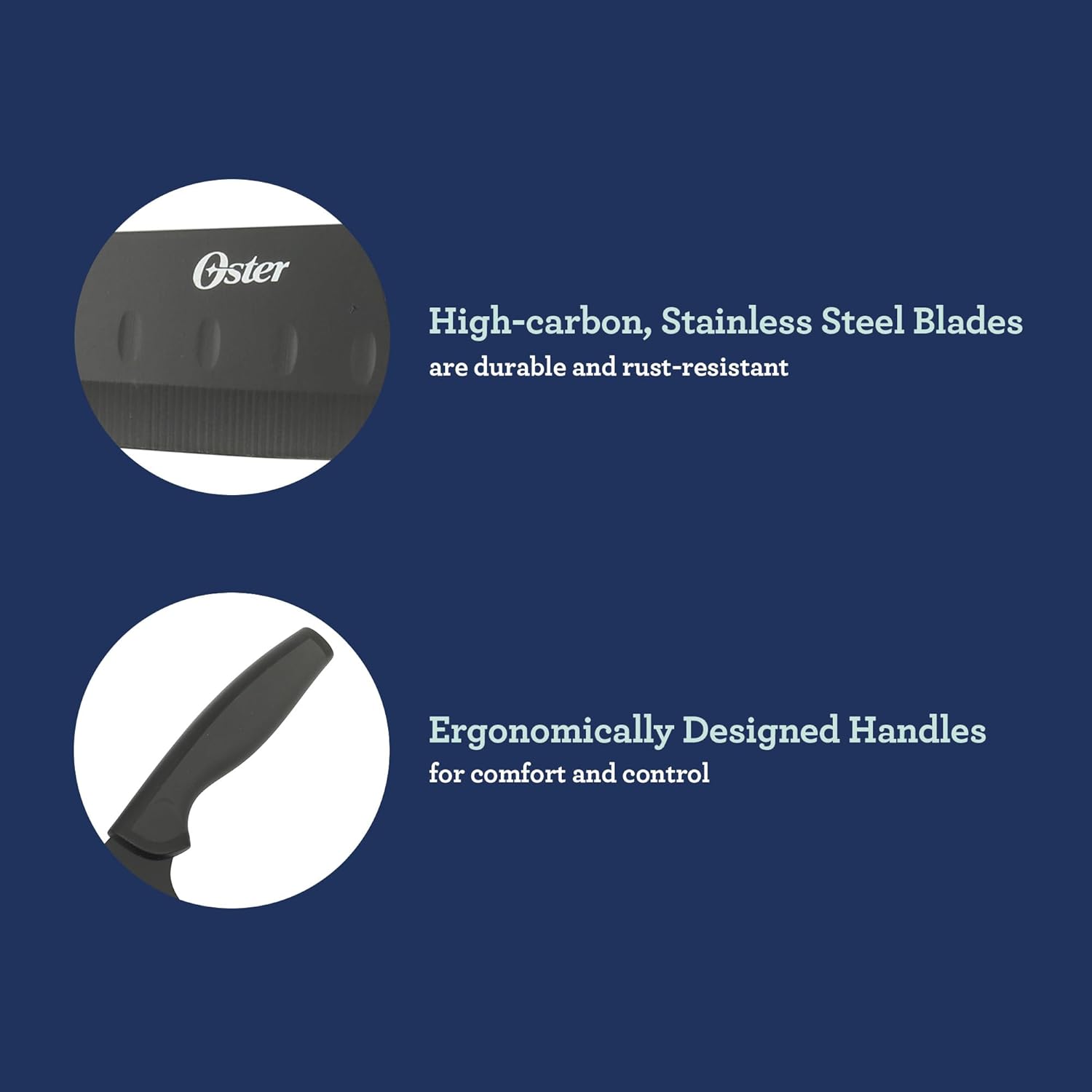 Oster Slicecraft 14-Piece Knife Block Set - Black