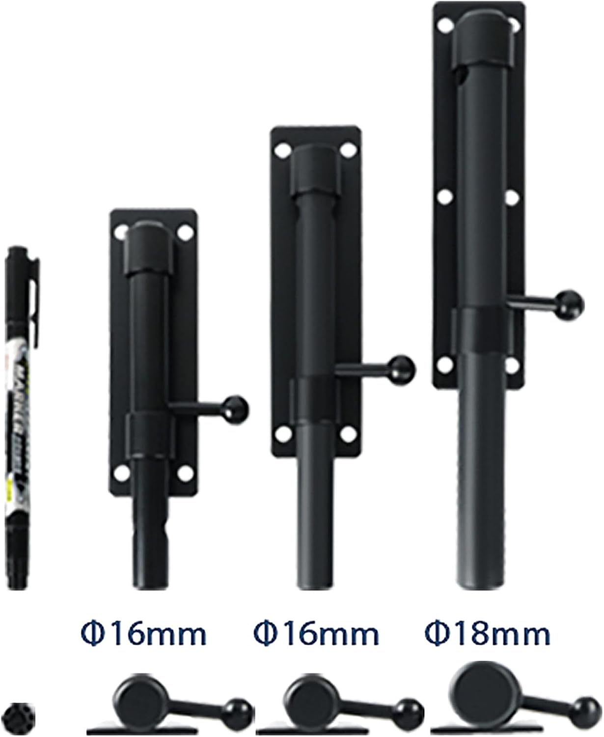 Heavy Duty Gate Latch 8inch alg304 SS Matte Black
