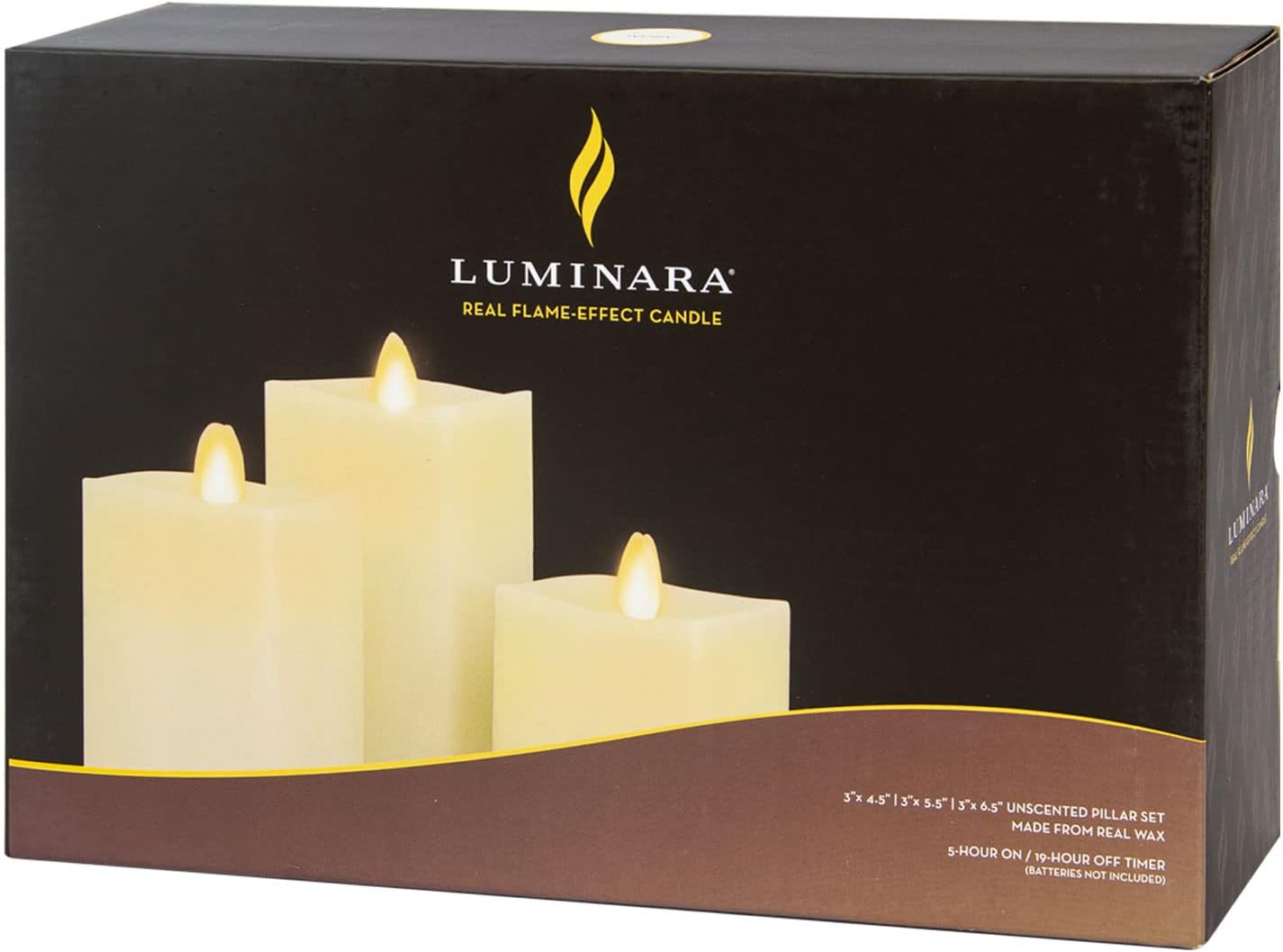 Luminara Realistic Flameless LED Candles Set of 3