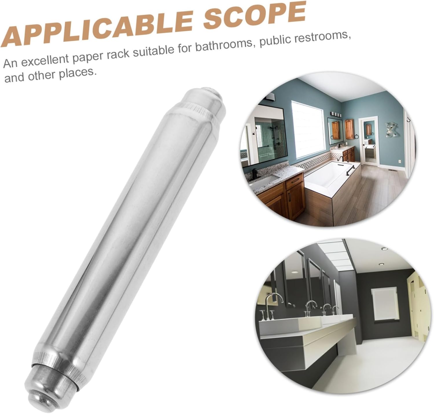 WEKAMOS Toilet Paper Roller Holder Replacement Rod Stainless Steel