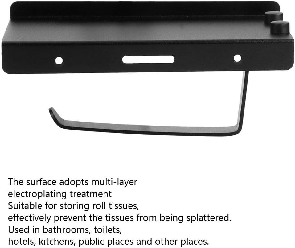 Duokon Toilet Paper Holder with Storage Shelf