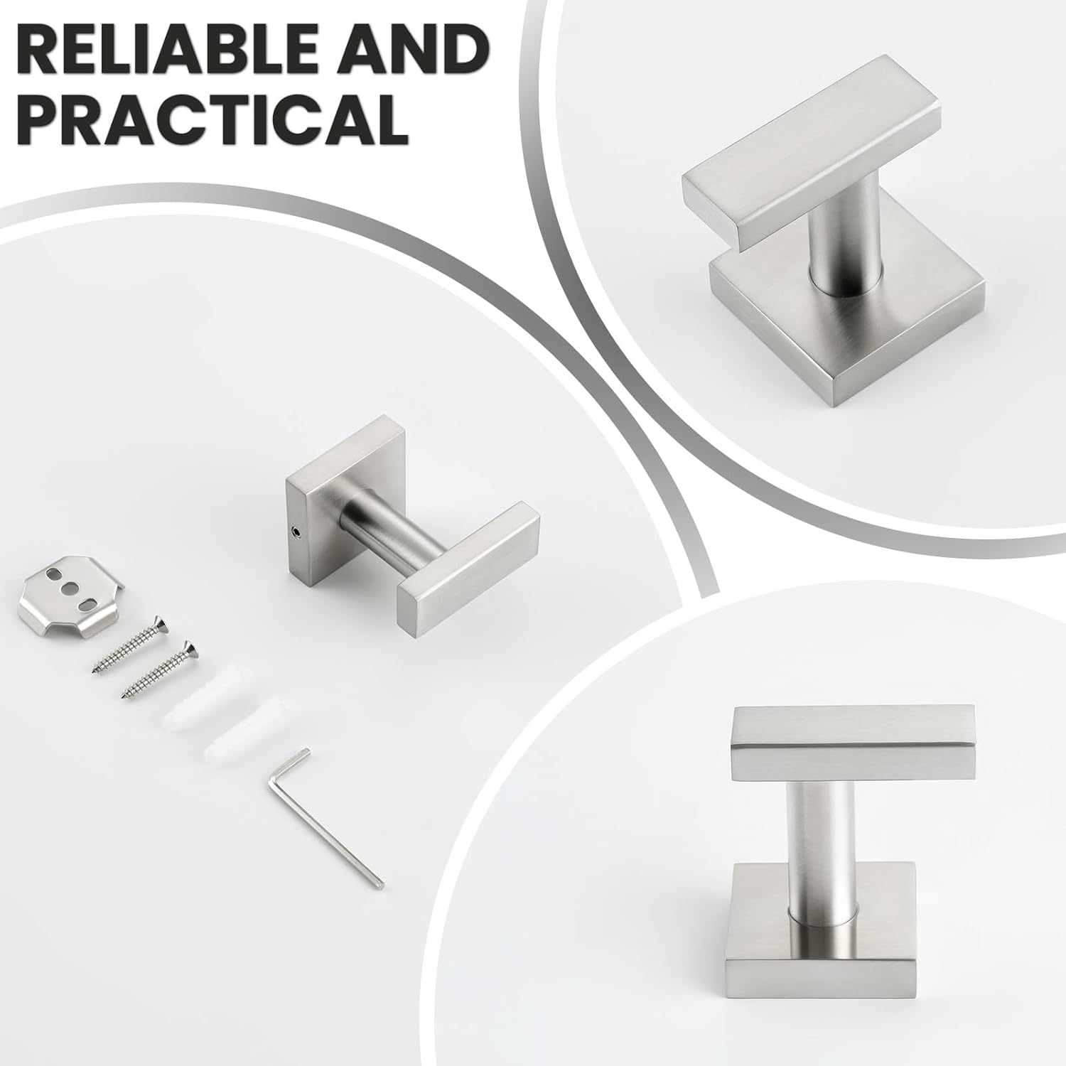 Suyar Bathroom Towel Hook Brushed Nickel 304 Stainless Steel