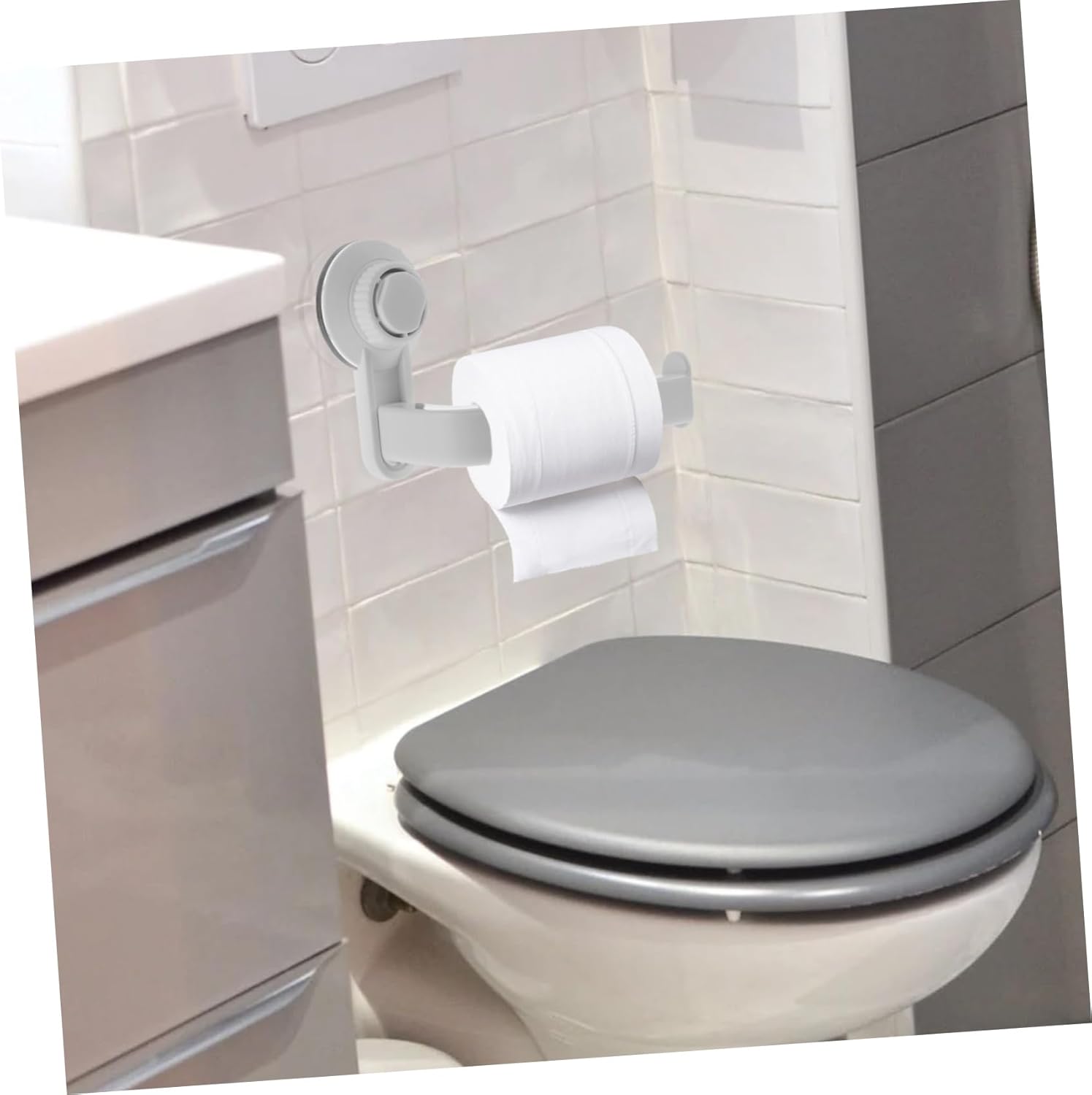 Gadpiparty Suction Toilet Paper Holder Wall Mount
