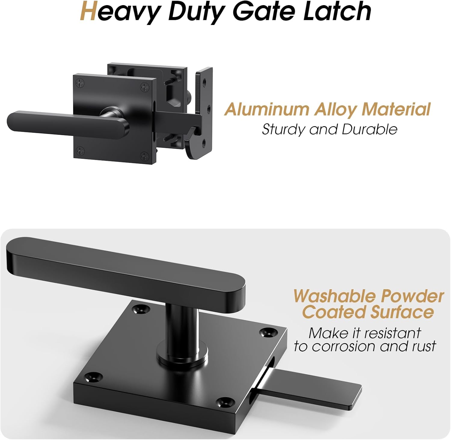 Sturdy Durable Wooden Fence Gate Latch