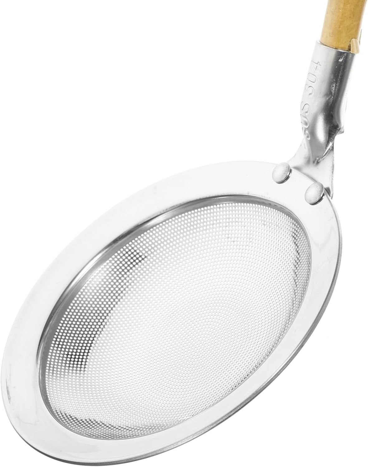 Amosfun Fat Skimmer Stainless Steel Strainer Ladle with Bamboo Handle