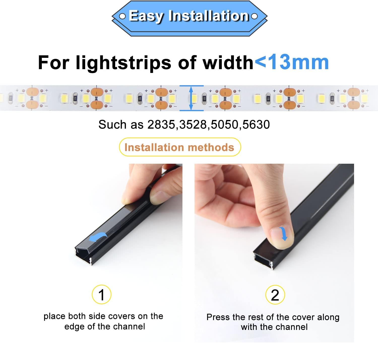 VST 6 Pack LED Aluminum Channel U Shape with Clear Cover