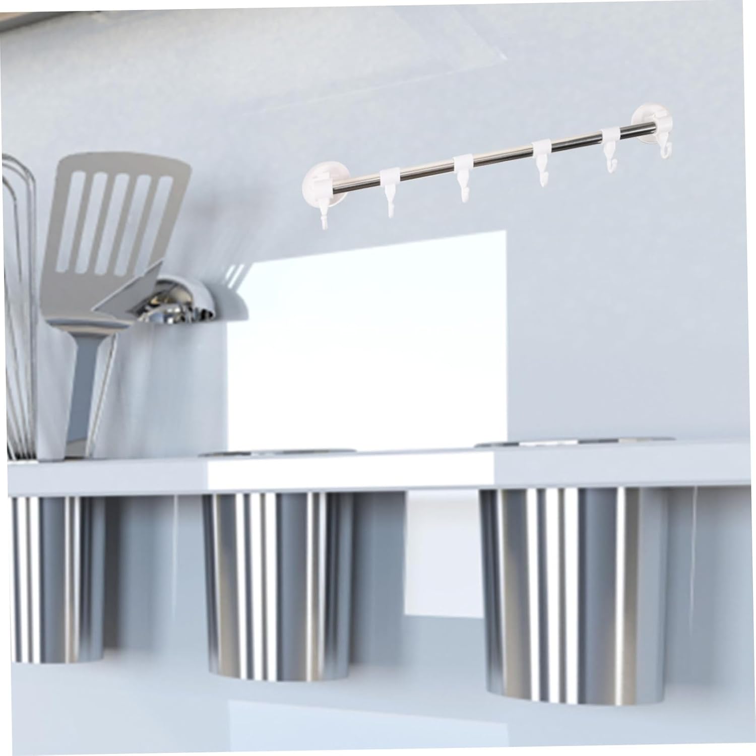 NUOBESTY Adjustable Suction Cup Towel Holder for Kitchen and Bathroom