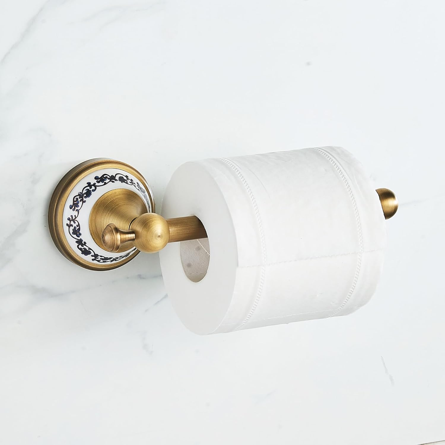 Toilet Paper Holder with Porcelain Design